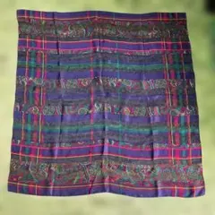 ペイズリー チェック スカーフ大判