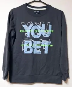 YOU BET プリント トレーナー グレー　160サイズ