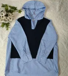 パーカー付チュニック