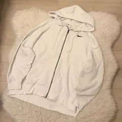 Nike ホワイト フルジップパーカー　ナイキ　M オーバーサイズ