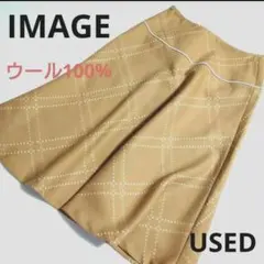 ウール100・春秋★IMAGE・イマージュ★レディーススカート・膝丈・W61のサムネイル
