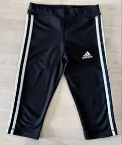 adidas 黒 スパッツ サイドストライプ