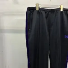 Needles 尼革 運動褲 L號 紫色 側邊絲絨材質