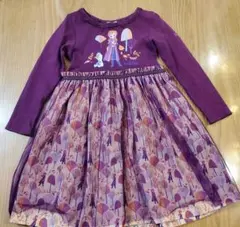 アナと雪の女王 ワンピース 紫 長袖