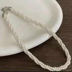 新品未使用フェイクパールネックレス ショート 冠婚葬祭用　普段使いにも