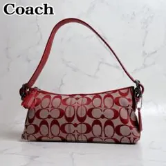 coach signature hampton demi bag red y2k