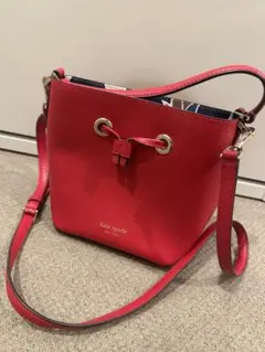 kate spade 赤 レザー ショルダーバッグ