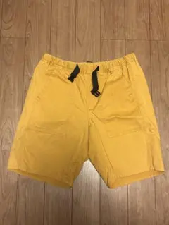 イエロー ショートパンツ ゴムウエスト
