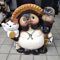 信楽焼 狸 置物 縁起物 瓢箪 笠付き 信楽焼 狸 置物 縁起物 瓢箪 笠付き - メルカリ