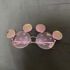 ディズニーミッキー型ピンクハートサングラス