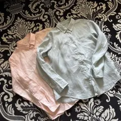 無印良品　洗いざらしレギュラーカラー長袖シャツ2カラーセット