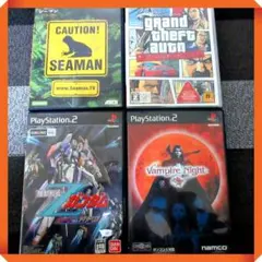 PS2ソフト中古4本セット ヴァンパイアナイト、ガンダムZ、GTA、シーマン