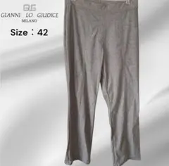 GIANNI LO GIUDICE 大きいサイズ グレー カジュアルパンツ LL