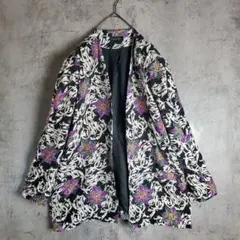 希少 美品 ワコマリア アロハジャケット ボタニカル 極楽鳥花 ブラック