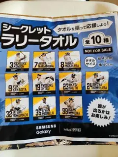 ホークス応援タオル２枚セット