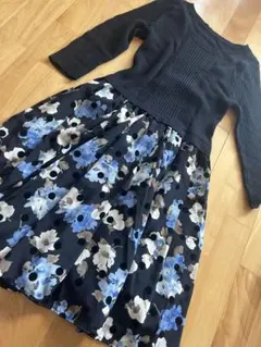 PEYTON PLACE 花柄フレアワンピース M