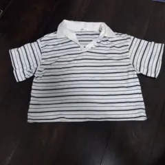 COLZA ボーダー柄 半袖ポロシャツ