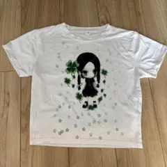 Y2K グランジ 森ガール ピチT プリント Tシャツ Lサイズ