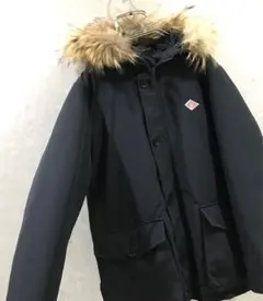 DANTON タッサーダウンジャケット ラクーンファー 紺 40