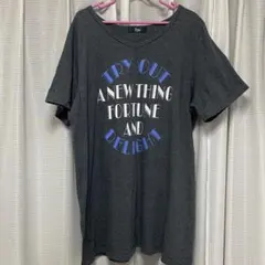 SMILE LAND 半袖Tシャツ グレー ロゴプリントのサムネイル