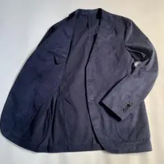 【美品】50サイズ ネイビー ラルディーニ フェイクレザー ジャケット ステッチのサムネイル