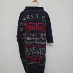 Norton ノートン ポロシャツ 刺繍 ブラック