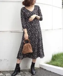 MERCURY DUO フラワー柄 ロングワンピース