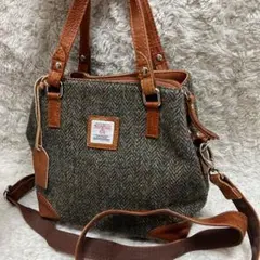 Das Impex Harris Tweed レザー　2wayショルダーバッグのサムネイル