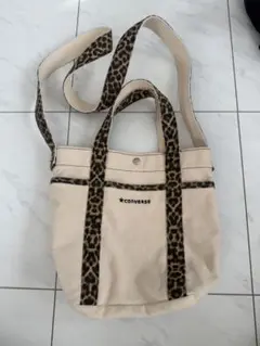 CONVERSE レオパード柄 2way ショルダーバッグ