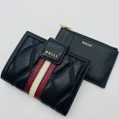 【美品】BALLY バリー　二つ折り財布　フラグメントケース　ブラック　レザーのサムネイル