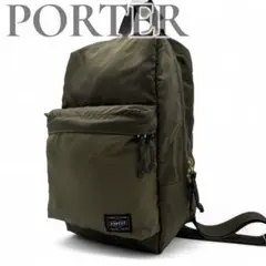 ポーター PORTER フォースリング ボディバッグ ナイロン カーキ ロゴ 緑