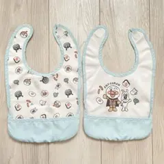 アンパンマン お食事エプロン スタイ 水色 2枚セットまとめ売り