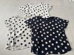 無印良品　ドット柄 半袖Tシャツ 3枚セットのサムネイル