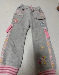 メゾピアノ　平成レトロ　パンツ　刺繍　ミミポポ　スウェット　120cm