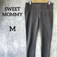 SWEET MOMMY スキニーパンツ M チャコール スリット レギンス