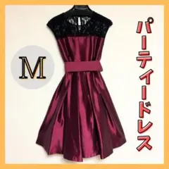 パーティードレス　AIMER オケージョン　ワインレッド　ワンピース　ボレロ