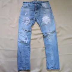 DSQUARED2 Tidy Biker 46 ダメージ リペア加工 デニム