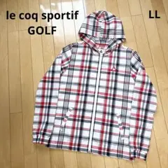 【極美品】 ルコックゴルフ マドラスチェック ウインドブレーカー LL