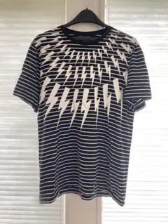 ニールバレット ボーダー サンダーボルト Tシャツ ブラック ホワイト XLのサムネイル