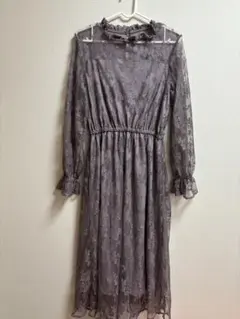 総レース ワンピース モカ　グレイル