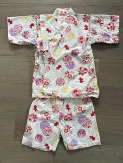 【美品】☆甚平　キッズ　夏祭り　花火行事　夏　size110☆