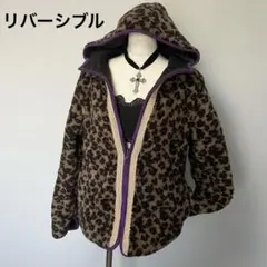 リバーシブル❤️ y2k 平成ギャル マクブリング ヒョウ柄 パーカー ボア