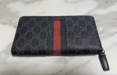 Gucci 長財布GGパターン 赤ストラップ