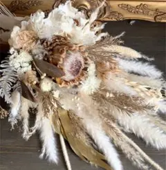 ドライフラワーブーケ　クラッチブーケ　スワッグB202パンパスグラス インテリア