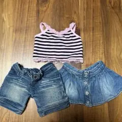ビルドアベア　服　デニム　スカート　ズボン　ぬいぐるみ　コスチュームのサムネイル