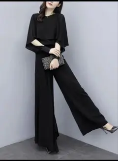 ブラック フレアパンツセットアップ
