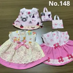 No.148メルちゃん　ソランちゃんの服　5点セット　ワンピース　ハンドメイドのサムネイル
