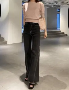 SNIDEL Sustainableストレッチフレアデニムパンツ　フレアデニム