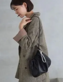 美品　russet ラシット　レザー巾着　4WAY ショルダーバッグ　ブラック