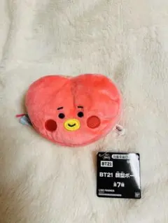 BT21 ハート型ポーチ ピンク